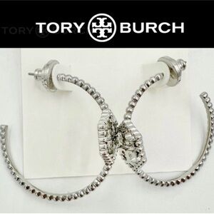 A-1DC-35: TORY BURCH Hoop Earrings, NWOT